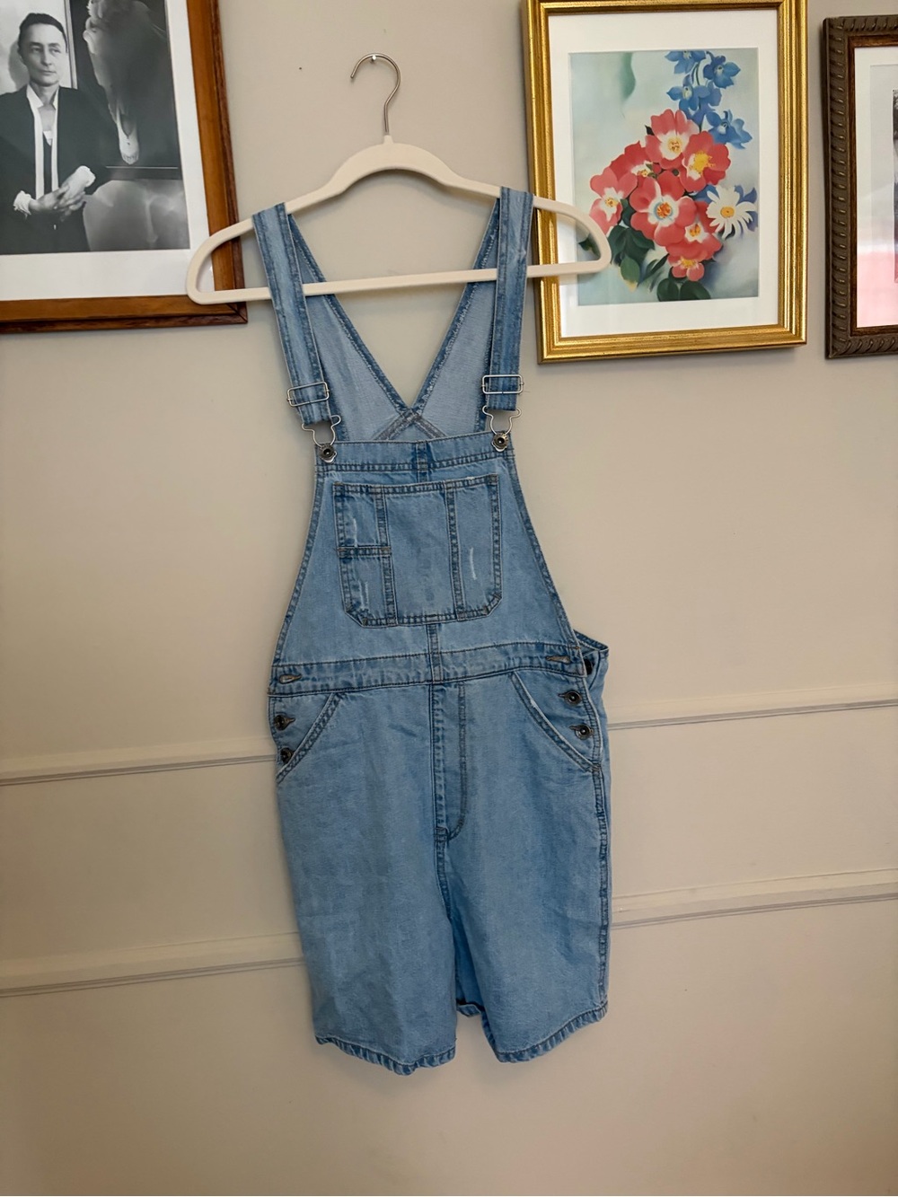 Empyre Light Blue Denim Short Overalls